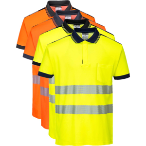 Portwest T180 Pw3 Hi-Vis Polo Shirt S/s 4xl Gul/sort