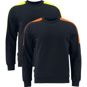 Projob 642125 2125 Sweatshirt 100% Bomuld / Arbejdstrøje Sort/orange 4xl