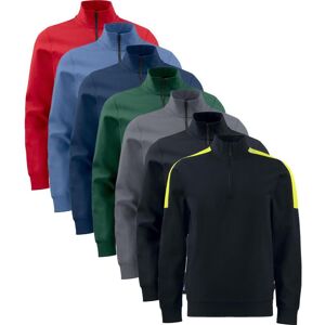 Projob 642128 2128 Sweatshirt ½ Zip / Arbejdstrøje Marineblå 4xl