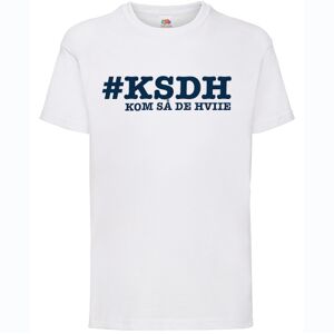 Fruit of the Loom Kom Så De Hviie - Børne T-Shirts Med #ksdh Print-Hvid-104