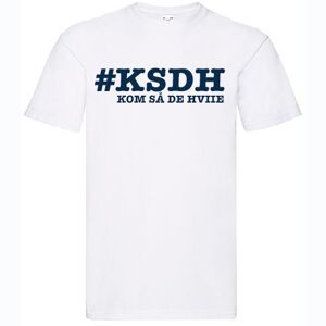 Fruit of the Loom Kom Så De Hviie - T-Shirts Med Ksdh Print - Unisex-Hvid-3xl