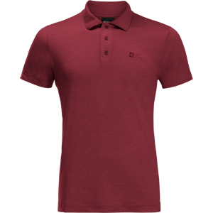 Jack Wolfskin Men's Travel Polo Deep Ruby M, Deep Ruby