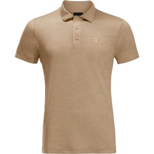 Jack Wolfskin Men's Travel Polo Sand Storm S, Sand Storm