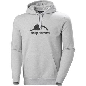 Helly Hansen Men's Nord Graphic Pull Over Hoodie Grey Melange 2 M, Grey Melange