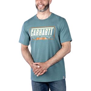 Carhartt Men's Heavyweight Graphic Short Sleeve T-Shirt Sea Pine Heather S, Sea Pine Heather