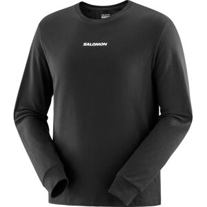 Salomon Men's  Logo Performance Sweater Deep Black S, Deep Black