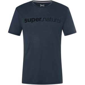 super.natural Men's 3d Signature Tee Blueberry/Jet Black S, Blueberry/Jet Black