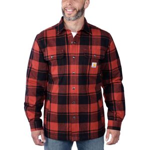 Carhartt Men's Flannel Sherpa Lined Shirt Jacket Red Ochre XL, Red Ochre