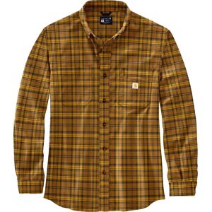 Carhartt Men's Midweight Flannel L/S Plaid Shirt OAK BROWN M, OAK BROWN