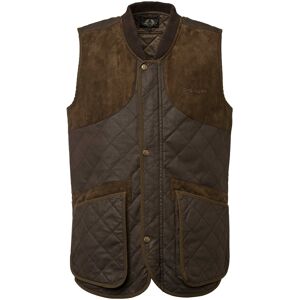 Chevalier Men's Vintage Shooting Vest Leather Brown S, Leather Brown