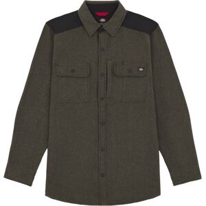 Dickies Men's Performance Heavy Flannel Check Shirt Miltary Green/Black L, Miltary Green/Black