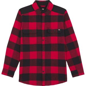 Dickies Men's Performance Heavy Flannel Check Shirt Red/Black M, Red/Black
