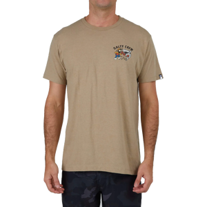 Salty Crew Fish Fight Standard S/S Tee Khaki Heather XL, Khaki Heather