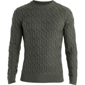 Icebreaker Men's Mer Cable Knit Crewe Sweater Loden S, Loden