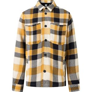 Knowledge Cotton Apparel Men's Checked Overshirt Yellow Check M, Yellow Check