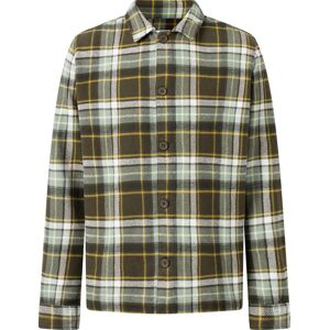 Knowledge Cotton Apparel Men's Big Checked Heavy Flannel Overshirt  Green Check L, Green Check