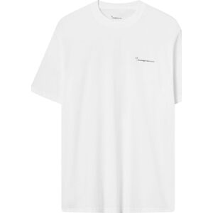 Knowledge Cotton Apparel Men's Regular Trademark Mountain Back Printed T-Shirt Bright White M, Bright White