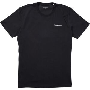 Knowledge Cotton Apparel Men's Regular Trademark Mountain Back Printed T-Shirt Black Jet S, Black Jet