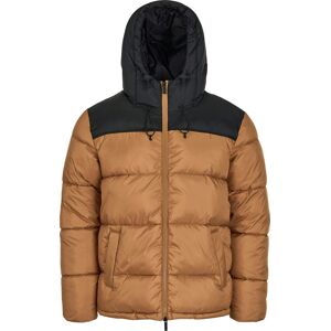 Knowledge Cotton Apparel Men's Thermore™Puffer Color Blocked Jacket Thermoactive™ Brown Sugar S, Brown Sugar