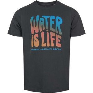 Knowledge Cotton Apparel Men's Wateraid Water Is Life Regular T-Shirt Big Front Print Black Jet S, Black Jet