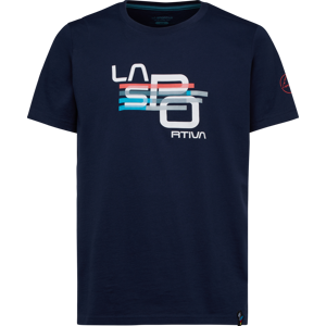 La Sportiva Men's Stripe Cube T-Shirt Deep Sea L, Deep Sea