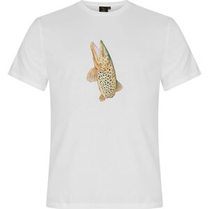 Nordic Hawk Men's Trout Tee White S, White