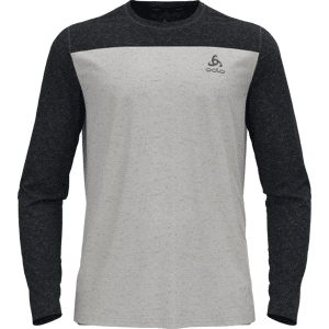 Odlo Men's T-shirt Crew Neck L/S X-Alp Linencool Black -  Concrete Grey M, Black/ Concrete Grey