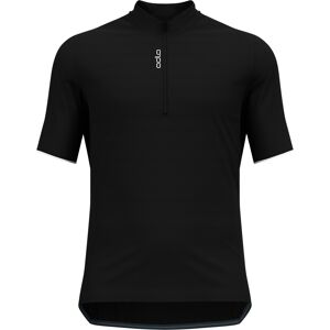 Odlo Men's T-shirt S/U Collar S/S 1/2 Zip Essential Black M, Black