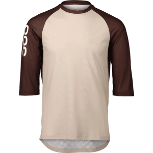 POC Men's Essential Enduro 3/4 Light Jersey Light Sandstone Beige/Axinite Brown S, Light Sandstone Beige/Axinite Brown