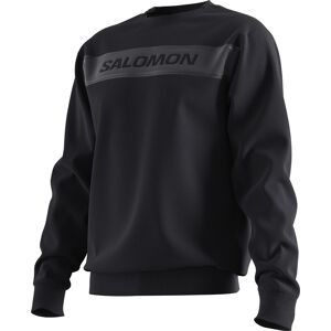 Salomon Men's Essential Crew Neck DEEP BLACK/QUIET SHADE Translucent M, Deep Black/Quiet Shade Translucent