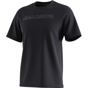 Salomon Men's Essential Logo SS Tee Deep Black/Quiet Shade Translucent S, DEEP BLACK/QUIET SHADE Translucent