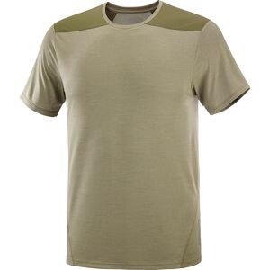 Salomon Men's Outline SS Tee DUSKY GREEN/Grape Leaf M, Dusky Green/Grape Leaf