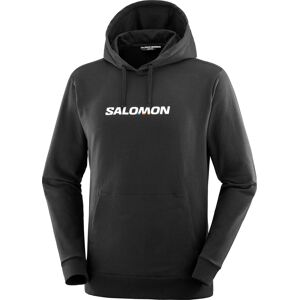 Salomon Men's  Logo Performance Hoodie Deep Black M, Deep Black