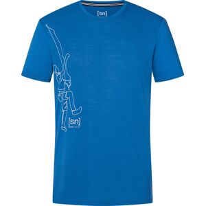 super.natural Men's Climbing Line Tee High Tide/Feather Grey XL, High Tide/Feather Grey