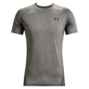 Under Armour Men's UA HG Armour Fitted Short Sleeve Carbon Heather L, Carbon/Heather Black