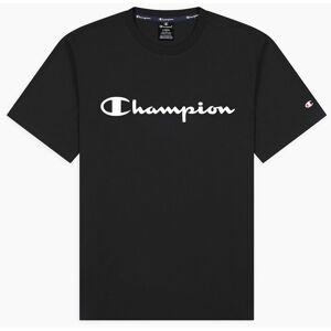 Champion Light Cotton Big Script Logo Tshirt Herrer Spar2540 Sort Xl
