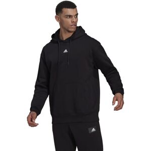 Adidas Essentials Feelvivid Cotton Fleece Drop Shoulder Hættetrøje Herrer Tøj Sort L