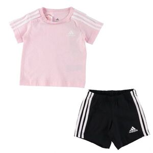 Adidas Performance Sæt - T-Shirt/shorts - Coral Pink/sort - Adidas Performance - 62 - T-Shirt