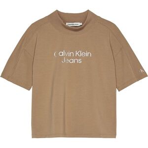 Klein T-Shirt - Cut Seams Stack - Timeless Camel - Calvin Klein - 10 År (140) - T-Shirt