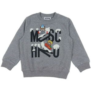 Moschino Sweatshirt - Gråmeleret M. Print - Moschino - 4 År (104) - Sweatshirt