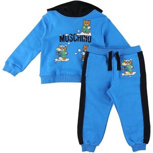 Moschino Sweatsæt - Brilliant Blue M. Print - Moschino - 4 År (104) - Sweatsæt