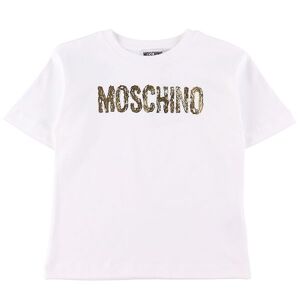 Moschino T-Shirt - Optical White M. Guld - Moschino - 10 År (140) - T-Shirt