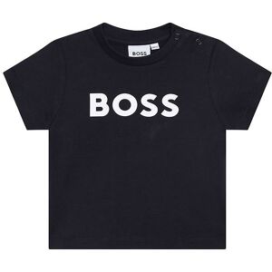 T-Shirt - Navy M. Hvid - Boss - 2 År (92) - T-Shirt