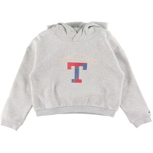 Tommy Hilfiger Hættetrøje - T Varsity - New Light Grey Heather - Tommy Hilfiger - 10 År (140) - Hættetrøje