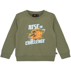 Ninjago Sweatshirt - Lwscout 111 - Støvet Grøn M. Print - Lego® Wear - 10 År (140) - Sweatshirt