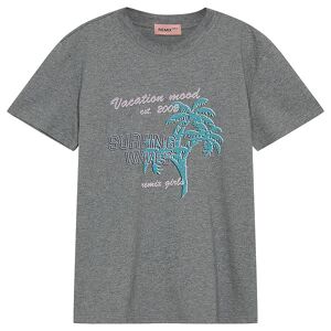 Designers Remix T-Shirt - Brixton - Grey Melange M. Print - Designers Remix - 14 År (164) - T-Shirt
