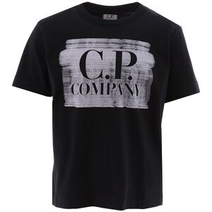 C.P. Company T-Shirt - Sort M. Hvid - C.P. Company - 8 År (128) - T-Shirt