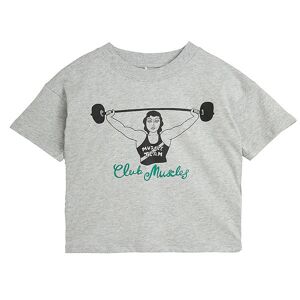 Mini Rodini T-Shirt - Club Muscles - Grey Melange - Mini Rodini - 80/86 - T-Shirt
