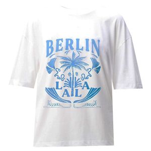 Lala Berlin T-Shirt - Celia - Lala Palm White - Lala Berlin - M - Medium - T-Shirt