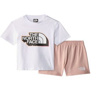 The North Face Shortssæt - T-Shirt/shorts - Pink Moss/hvid - The North Face - 3-6 Mdr - T-Shirt